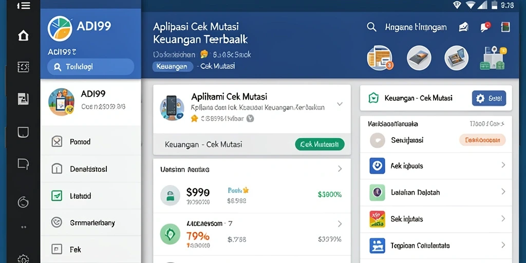 Tampilan aplikasi ADI99 menunjukkan fitur cek mutasi yang jelas dan informatif.