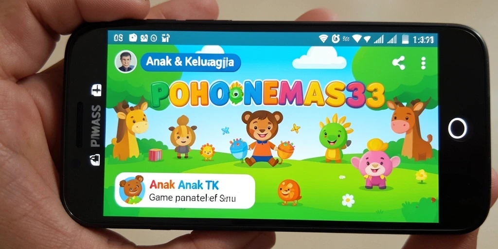 Screenshot POHONEMAS33 menampilkan permainan edukatif yang menarik untuk anak-anak.