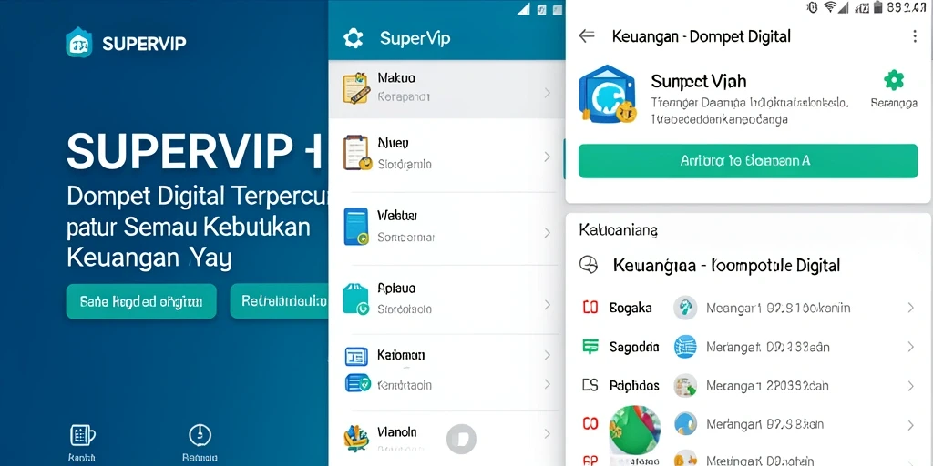 Antarmuka utama SUPERVIP yang sederhana dan fungsional.