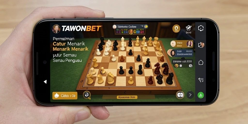Antarmuka permainan Catur TAWONBET yang menarik dan interaktif.