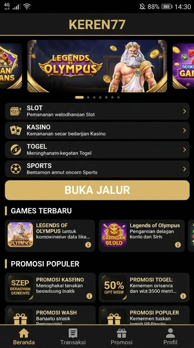 Tampilan link alternatif keren77